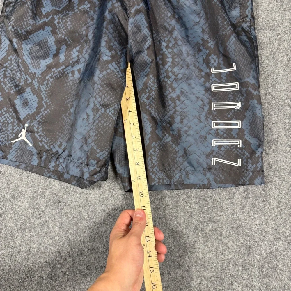 Jordan Retro 11 Snakeskin Basketball Shorts Men's Medium Blue Vintage Y2K